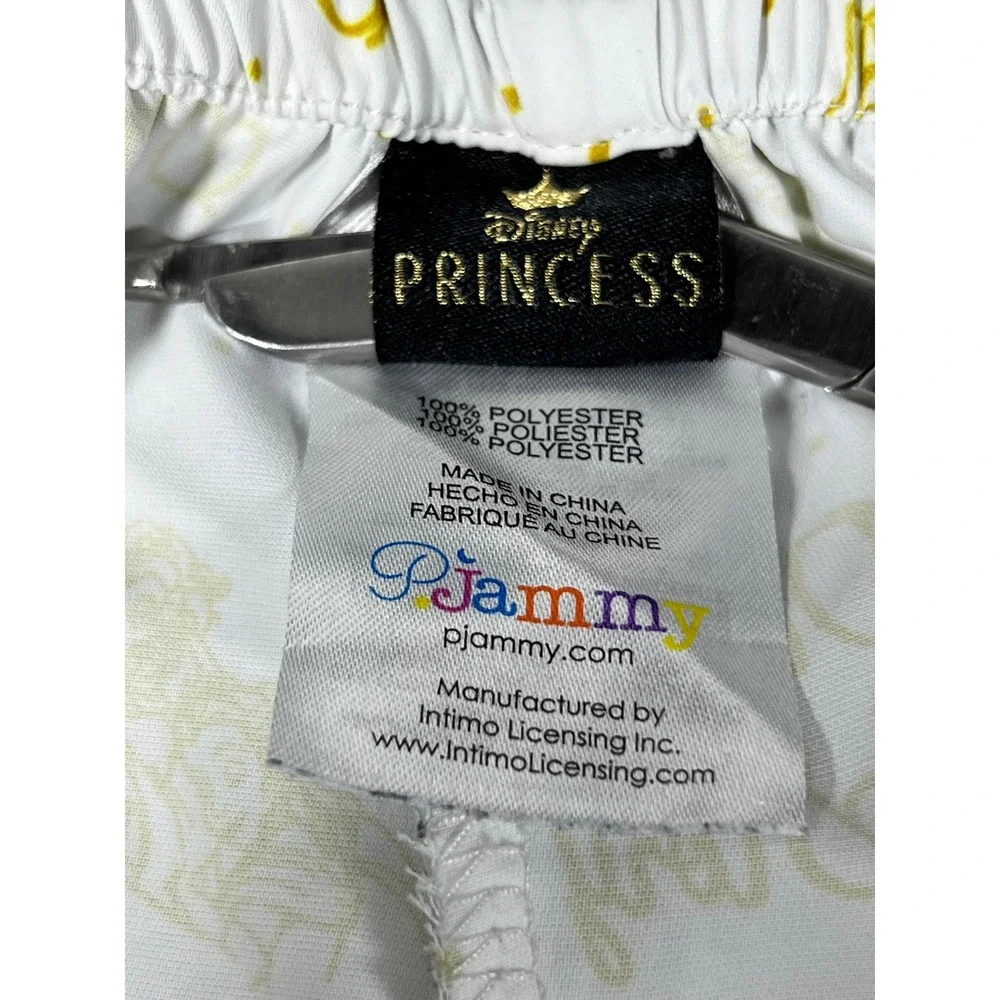Disney Princess Beauty and the Beast PJammy Satin Pajama Set White Gold Lace - Picture 5 of 14